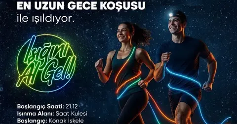 İzmir'de "En Uzun Gece Koşusu" 21 Aralık'ta Konak'tan İnciraltı'ya koşulacak