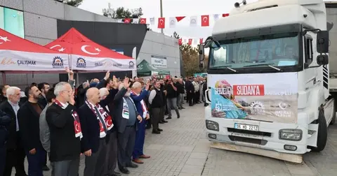 Gebze’den Sudan’a 10 tır insani yardım yola çıktı