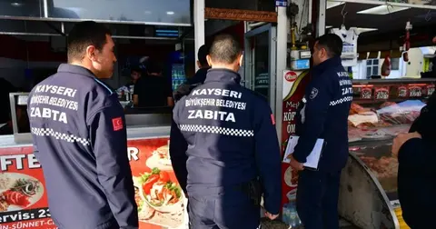 Kayseri zabıtadan işletmelere denetim