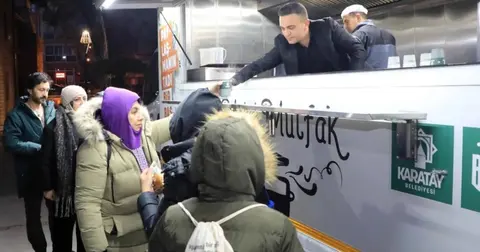Konya Karatay'da Şeb-i Arus’a özel çorba ikramı