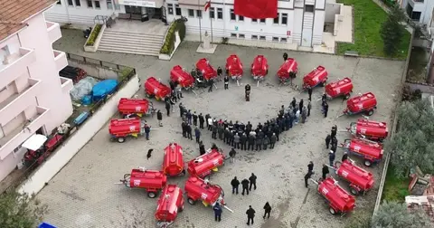 Bilecik'te 20 yeni yangın söndürme tankeri köylere teslim edildi