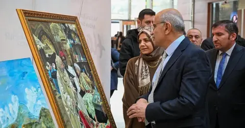Malatya'da 'Hasat' sergisi sanatseverlerle buluştu