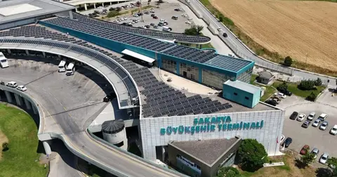 Sakarya'da terminal çatısındaki GES 5 ayda 484 MWh elektrik üretti
