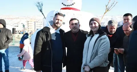 Nevşehir Belediyesi'nden 'kardan adam' mutluluğu