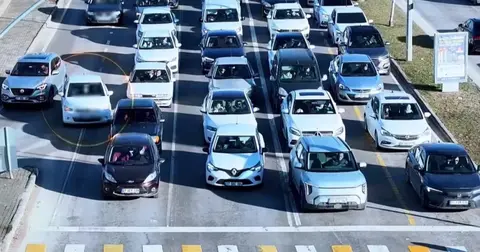 Gaziantep’te 10 günde 389 sürücüye hatalı şerit cezası