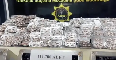 Mersin’de dev operasyon! 111 bin sentetik hap ele geçirildi