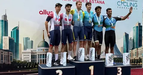 Astana’da pist bisikleti yarışlarında millilerin altın ve gümüş madalya gururu
