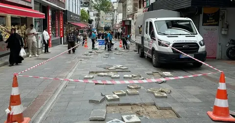 Kocaeli Gebze’de Eskiçarşı’da parke yenileme