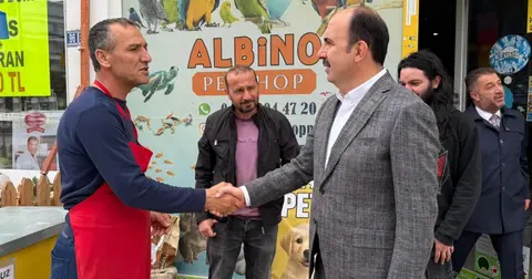 Konya Meram'da başkanlardan esnaf ziyareti