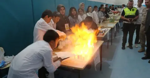 Erzurum Narman'da öğrenciler eğitsel şenlikte hünerlerini sergiledi
