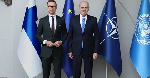 Finlandiya Cumhurbaşkanı, TBMM Başkanı Kurtulmuş'u kabul etti