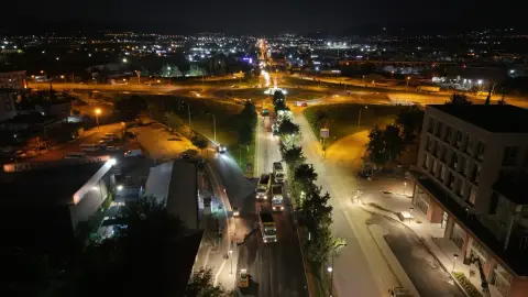 Azerbaycan Bulvarı'nda gece asfaltı: 7 milyonluk yatırım yolda