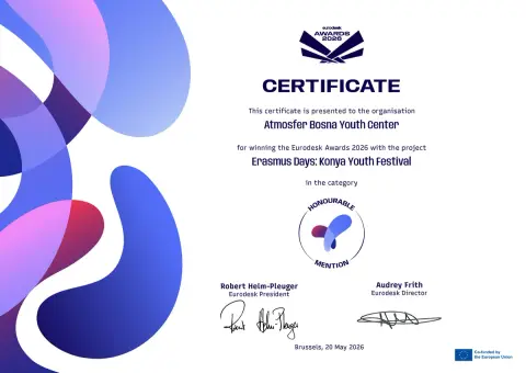 KONYA BÜYÜKŞEHİR’E EURODESK AWARDS 2026’DAN ULUSLARARASI ÖDÜL
