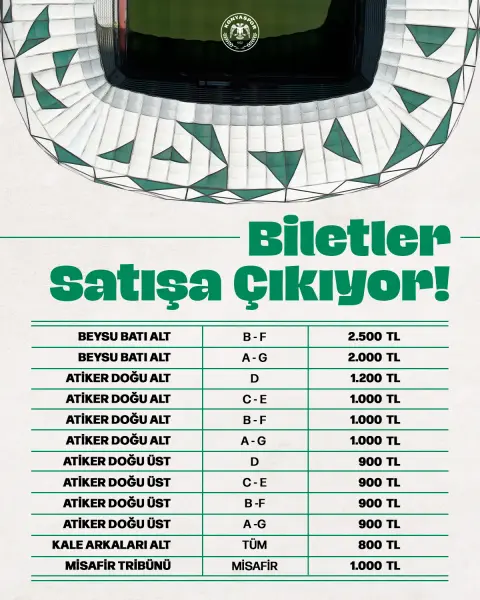 Kocaelispor maçı biletleri 26 Ağustos'ta satışa çıkıyor