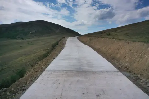 Ordu'da Çambaşı-Mesudiye yolunda 700m beton tamamlandı