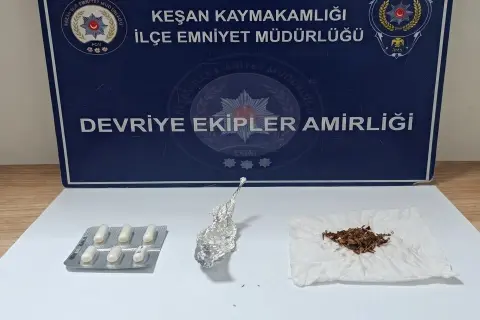 Keşan’da narkotik operasyonunda iki kişi gözaltına alındı
