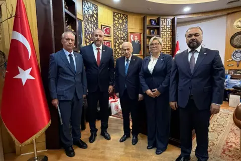 MHP Edirne Temsilcileri Bahçeli'yi Merkezde Ziyaret etti