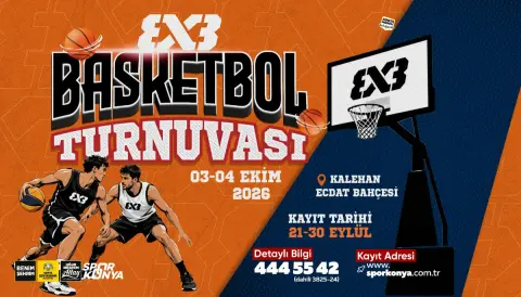 Konya'da 3x3 Basketbol Turnuvası Başlıyor