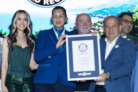 Edremit'te zeytinyağı tadında dünya rekoru kırıldı