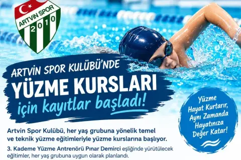 Artvin Spor Kulübü'nden her yaşa yüzme kursu