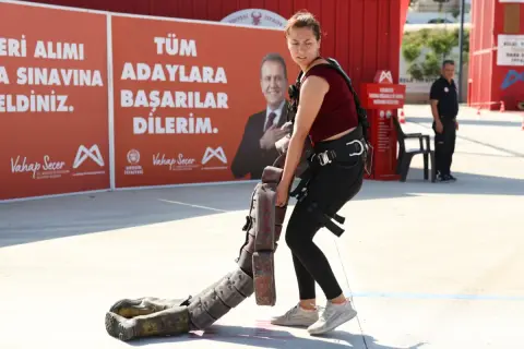Mersin'de 50 itfaiye eri için 250 aday yarıştı