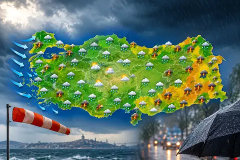 Meteoroloji'den uyarı: Bu bölgelerde kuvvetli yağış ve rüzgâr