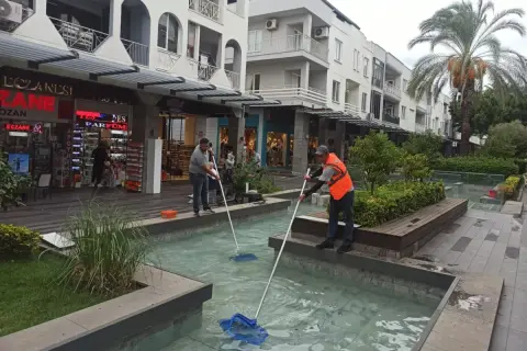 Kemer Liman Caddesi kışa hazırlandı