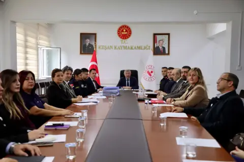 Keşan'da okul güvenliği toplantısı: Tedbirler alındı