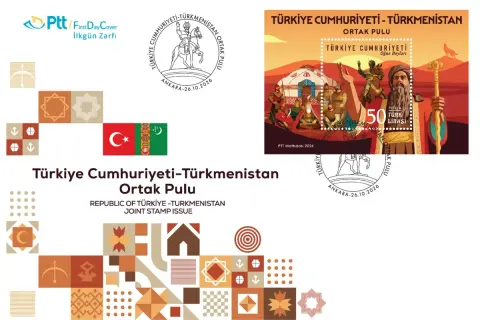 PTT'den Türkmenistan'e özel ortak anma pulu