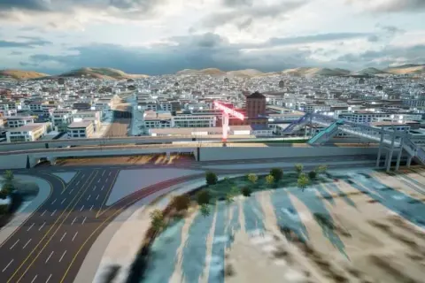 Eyyübiye Köprülü Kavşağı'nda toprakarme aşaması başladı