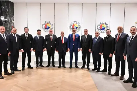 Artvin Ticaret Borsası TOBB Başkanı Hisarcıklıoğlu'nu ziyaret etti