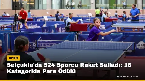 Selçuklu'da 524 Sporcu Raket Salladı: 16 Kategoride Para Ödülü