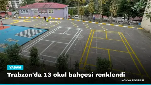Trabzon'da 13 okul bahçesi renklendi
