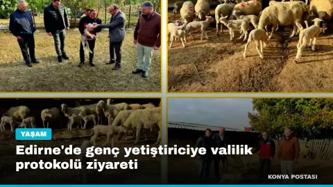 Edirne'de genç yetiştiriciye valilik protokolü ziyareti