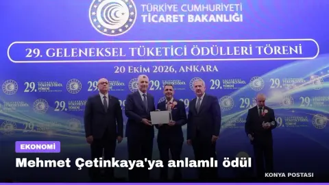 Mehmet Çetinkaya'ya anlamlı ödül