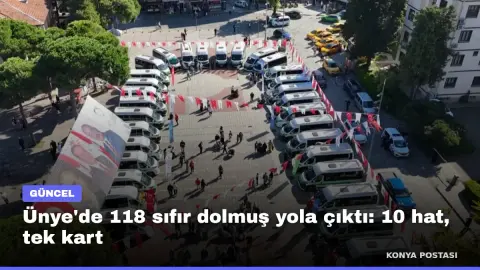 Ünye'de 118 sıfır dolmuş yola çıktı: 10 hat, tek kart