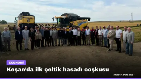 Keşan’da ilk çeltik hasadı coşkusu