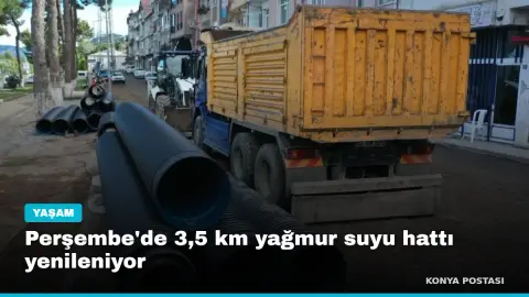 Perşembe'de 3,5 km yağmur suyu hattı yenileniyor