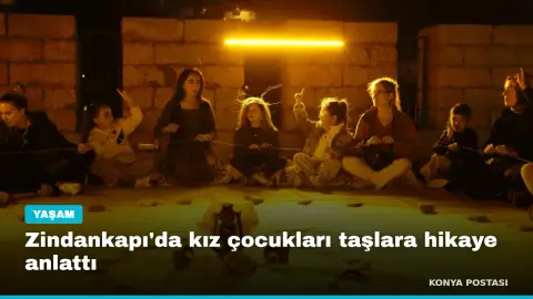 Zindankapı'da kız çocukları taşlara hikaye anlattı
