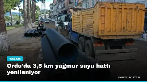 Ordu'da 3,5 km yağmur suyu hattı yenileniyor