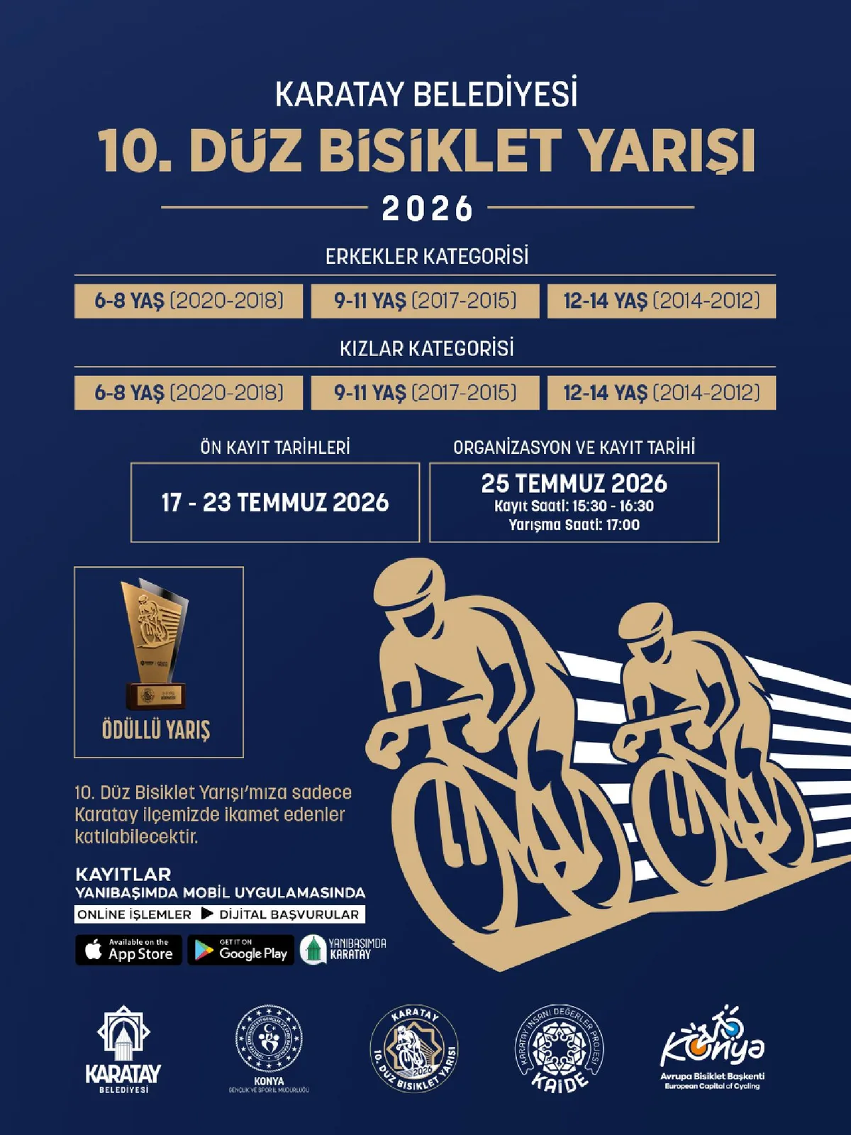 10. DÜZ BİSİKLET YARIŞI İÇİN KAYITLAR BAŞLADI
