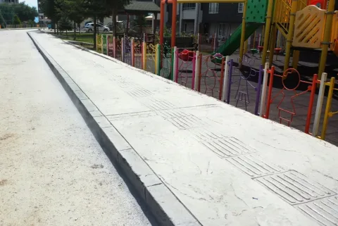 Ordu'da modern kaldırım çalışması