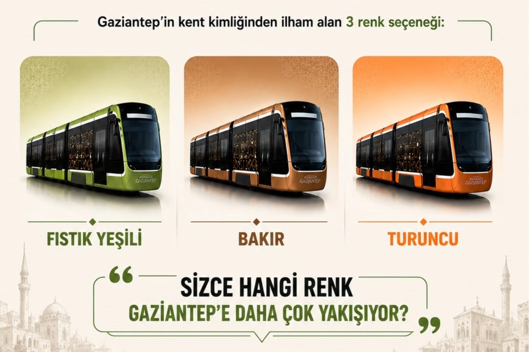 Gaziantepliler tramvay renklerini kendileri netleştirecek