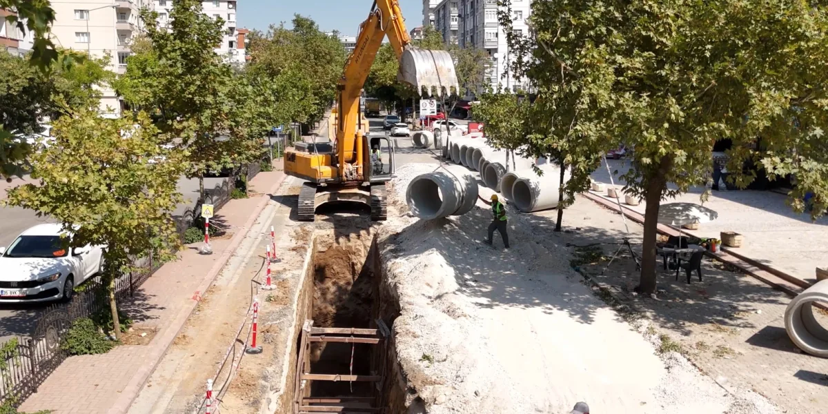 Konya'da Rauf Denktaş Caddesi'ne altyapı takviyesi