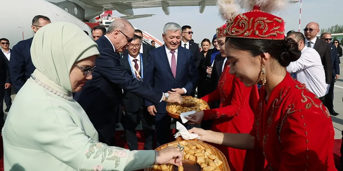 Cumhurbaşkanı Erdoğan Bişkek'te