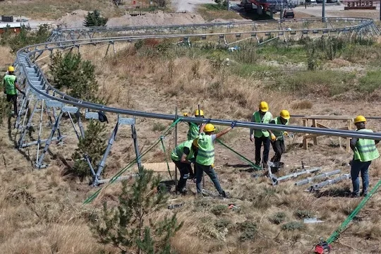 Erciyes'te Türkiye'nin en uzun dağ kızağı yapılıyor