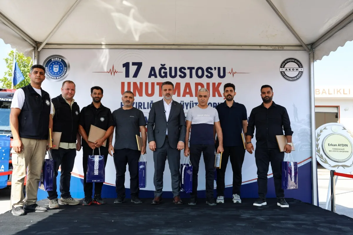 Bursa'ya 7 itfaiye aracı ve afet eğitim binası