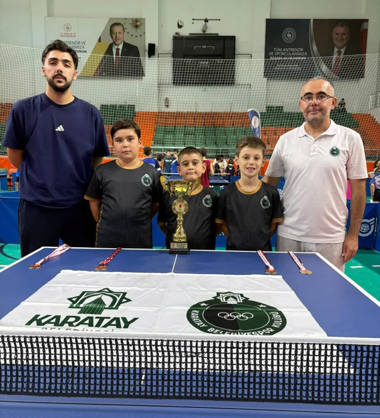 Konya Karataylı minik raketler Muğla'da şampiyon oldu