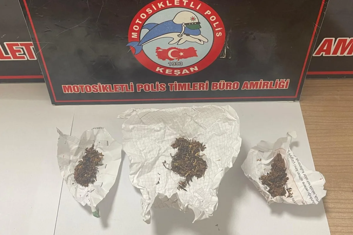Keşan’da iki kişi gözaltına, uyuşturucu yakalandı