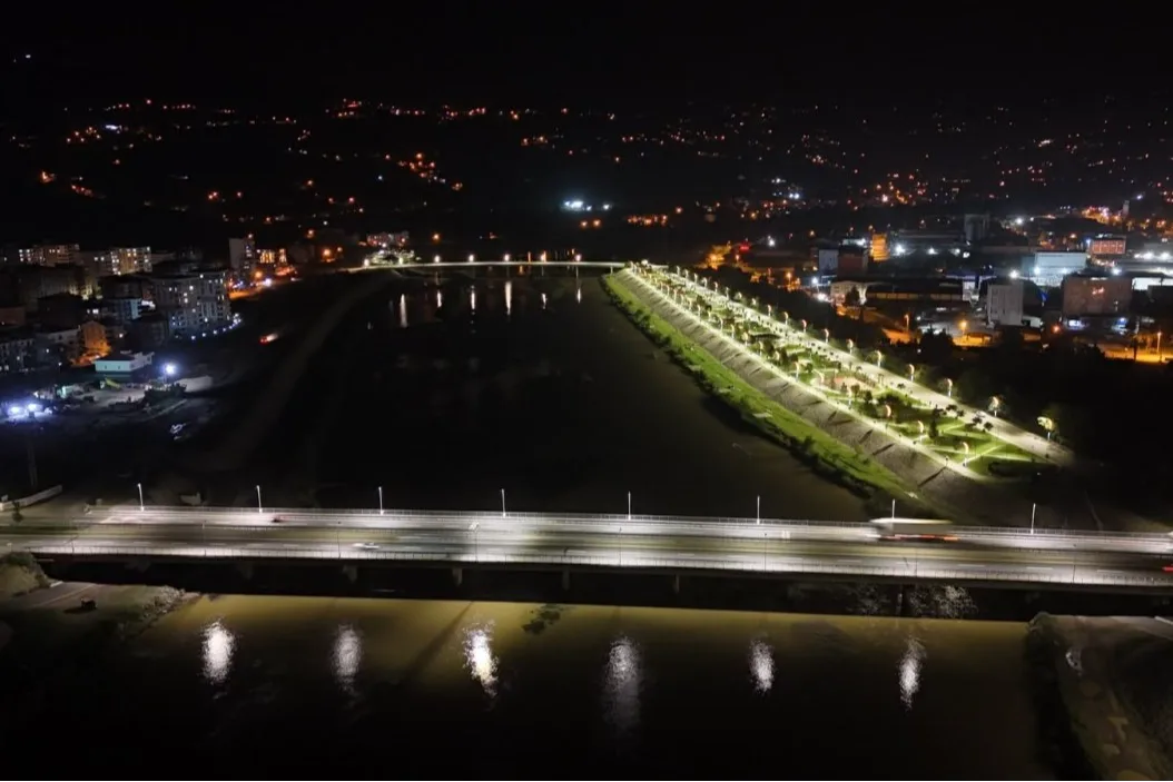 Ordu Melet Köprüsü Geceleri Aydınlattı